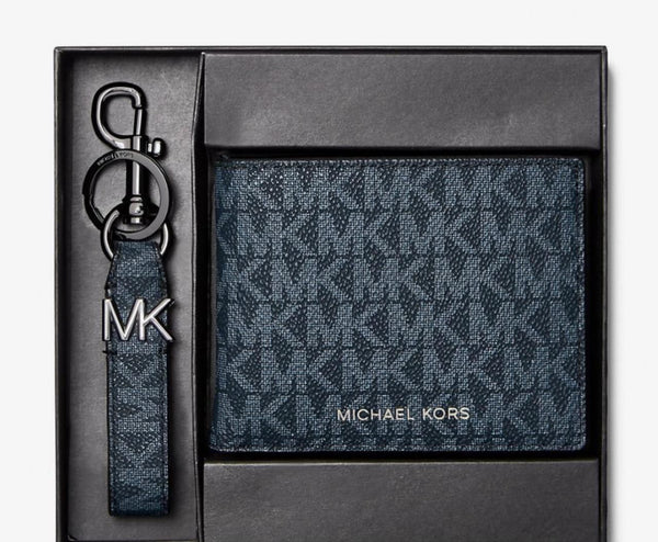 MK WALLET AND KEYCHAIN SET